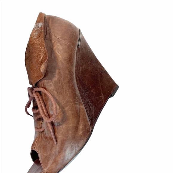 Sam Edelman Wedge Lace Up Booties 6M - Picture 3 of 6